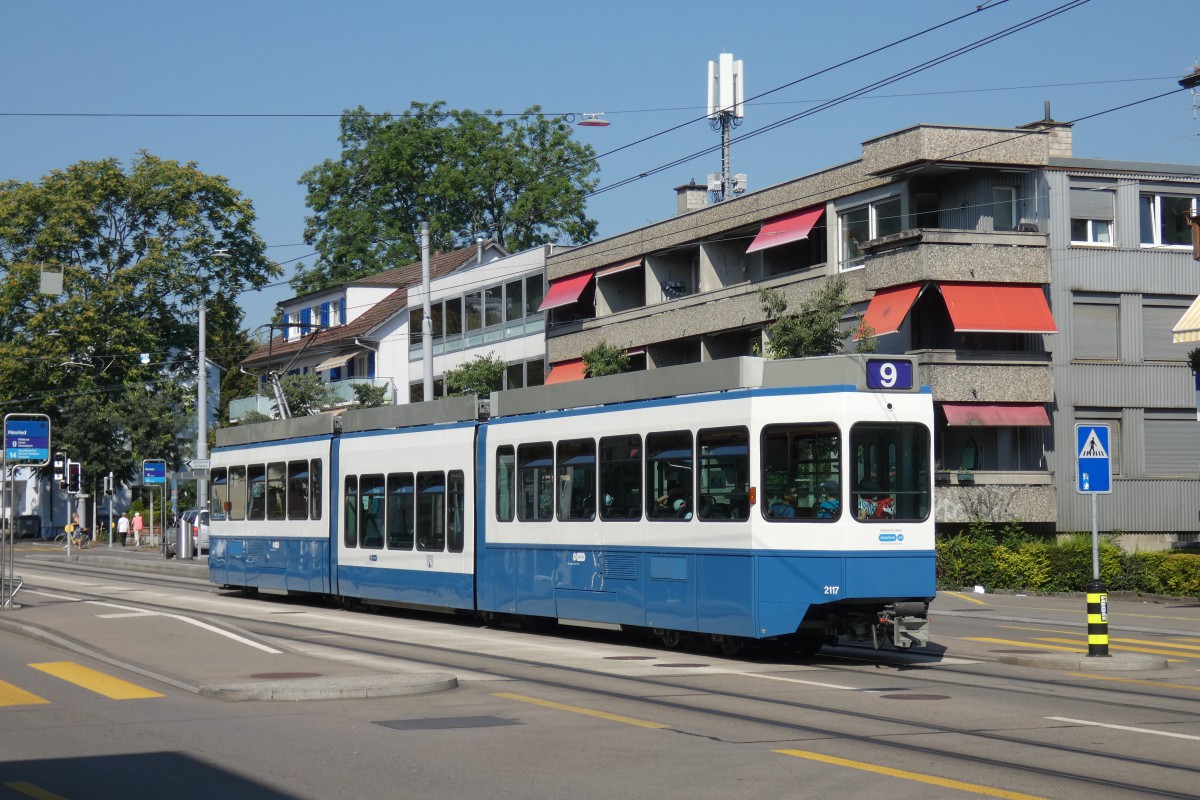 Цюрих, SWP/SIG/ABB Be 4/8 "Tram 2000 Sänfte" № 2117