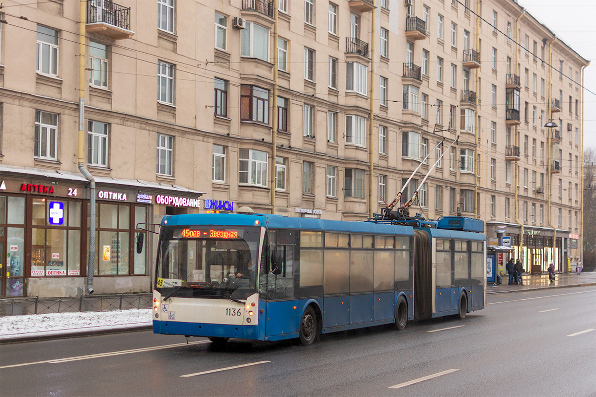 Санкт-Петербург, Тролза-6206.01 «Мегаполис» № 1136