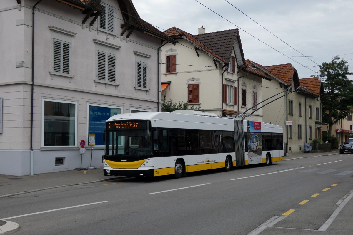Schaffhausen, Hess SwissTrolley 3 (BGT-N2C) Br. 104