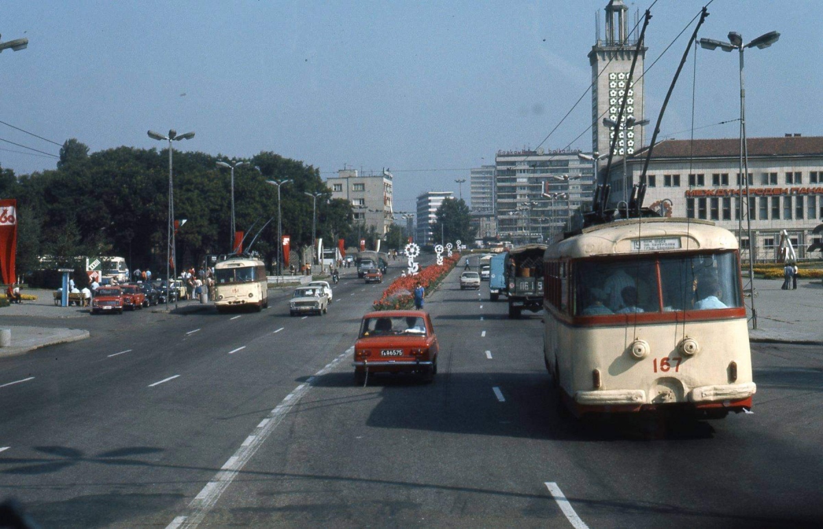 Пловдив, Škoda 9Tr13 № 167; Пловдив, Škoda 9Tr12 № 151; Пловдив — Исторически снимки — Тролейбуси • Исторические фотографии — Троллейбусов