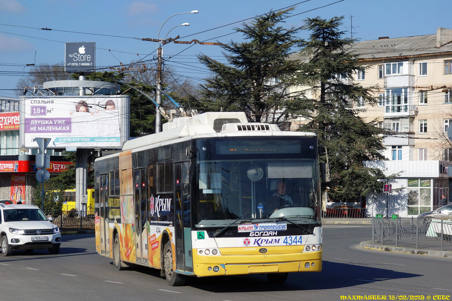 Крымский троллейбус, Богдан Т70110 № 4344