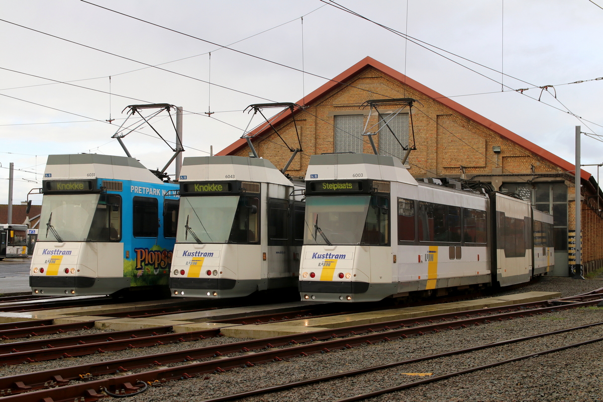 Береговой трамвай, BN/ACEC type 6000 8-axle № 6003; Береговой трамвай, BN/ACEC type 6000 8-axle № 6043; Береговой трамвай, BN/ACEC type 6000 8-axle № 6031