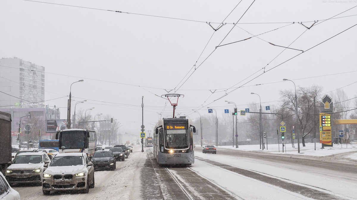 Москва, 71-414 (Pesa Fokstrot) № 3521; Москва — Трамвайные линии: СЗАО