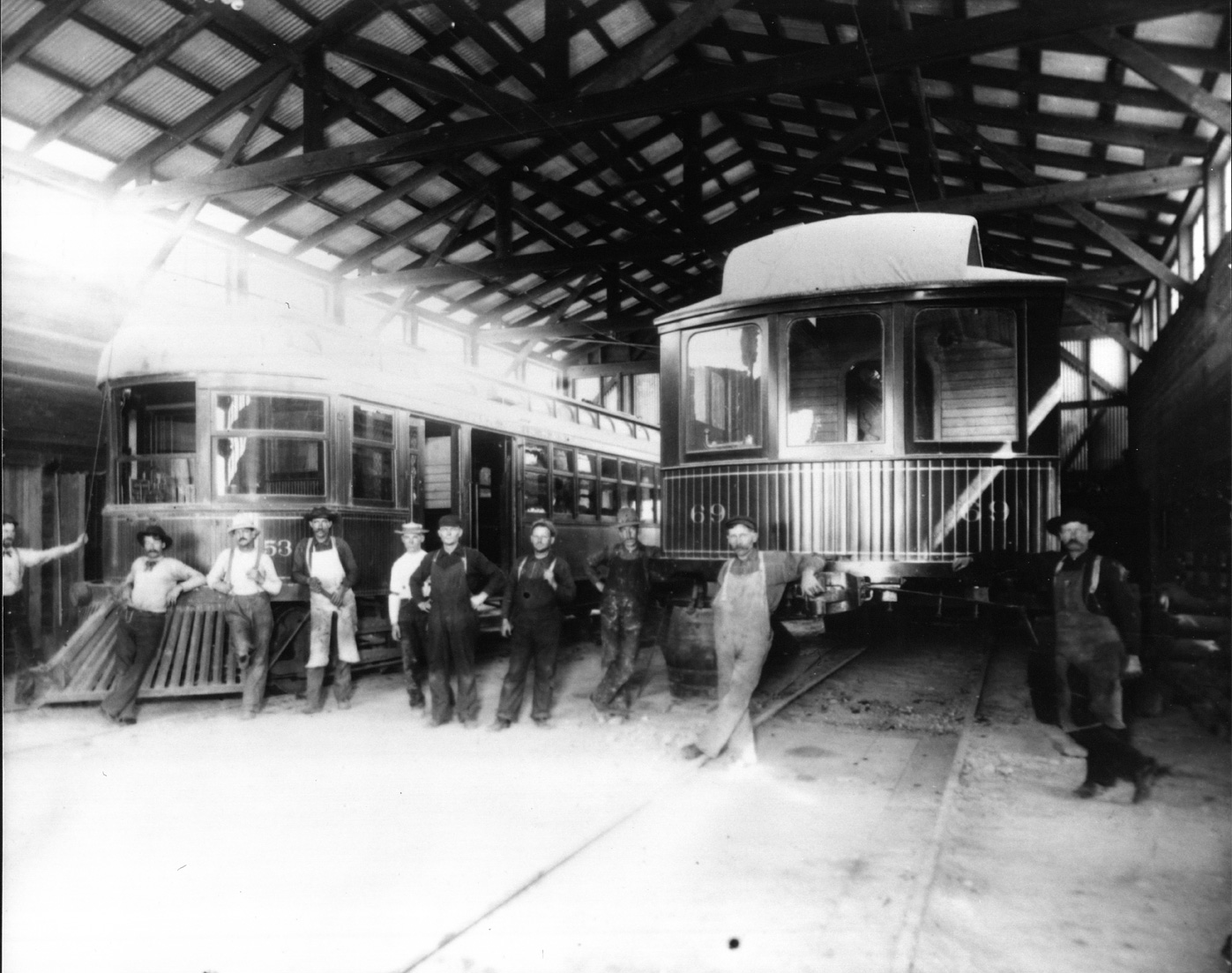 Сан-Франциско, область залива, Интерурбан American моторный № 53; Сан-Франциско, область залива, Интерурбан Holman моторный № 69 Сан-Франциско, область залива, Интерурбан American моторный № 53; Сан-Франциско, область залива, Интерурбан Holman моторный № 69