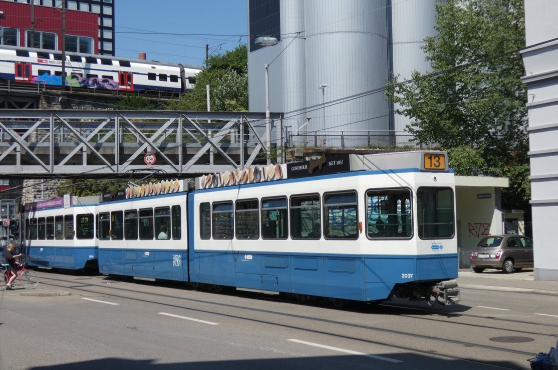Цюрих, SWS/SWP/BBC Be 4/6 "Tram 2000" № 2037