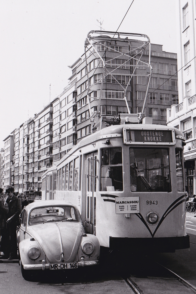 Береговой трамвай, SNCV SO моторный № 9943; Береговой трамвай — Инциденты / аварии; Береговой трамвай — Исторические фотографии — Электрический трамвай (тип S/SE/SO)