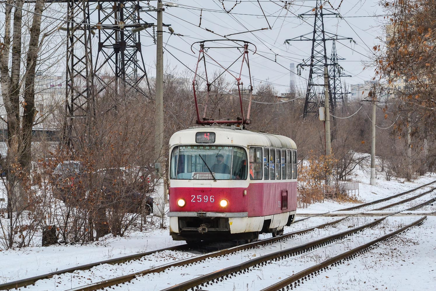 Волгоград, Tatra T3SU (двухдверная) № 2596