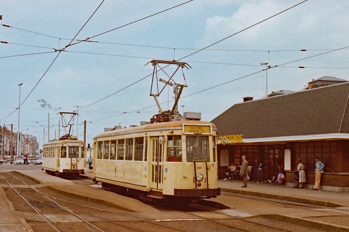 Береговой трамвай, SNCV SE моторный № 9093; Береговой трамвай — Исторические фотографии — Электрический трамвай (тип S/SE/SO)