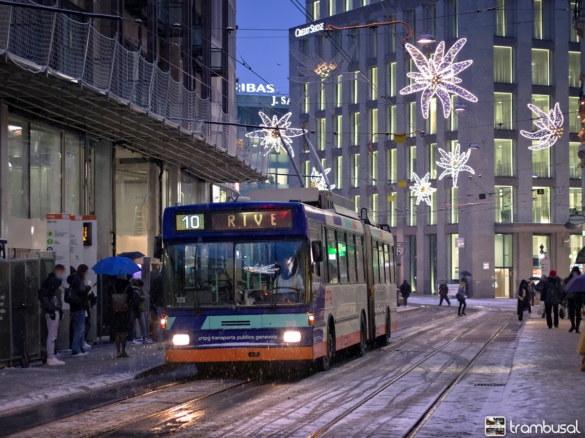 Женева, Hess SwissTrolley 1 (BGT-N) № 705