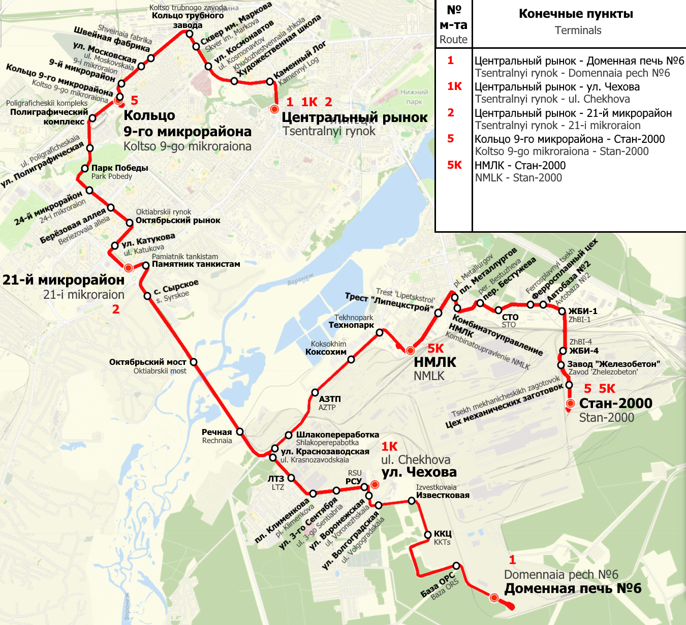 Карты, созданные с использованием OpenStreetMap; Липецк — Схемы Карты, созданные с использованием OpenStreetMap; Липецк — Схемы