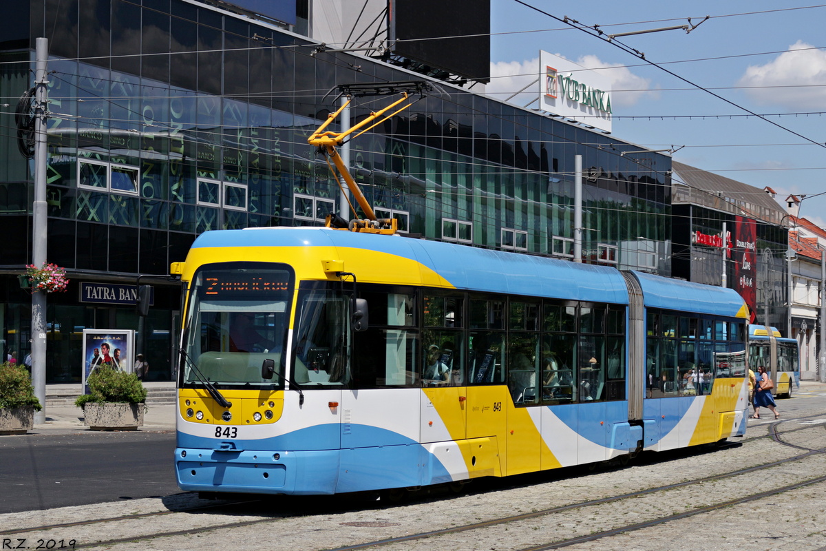 Košice, Vario LF2+ № 843 Košice, Vario LF2+ № 843