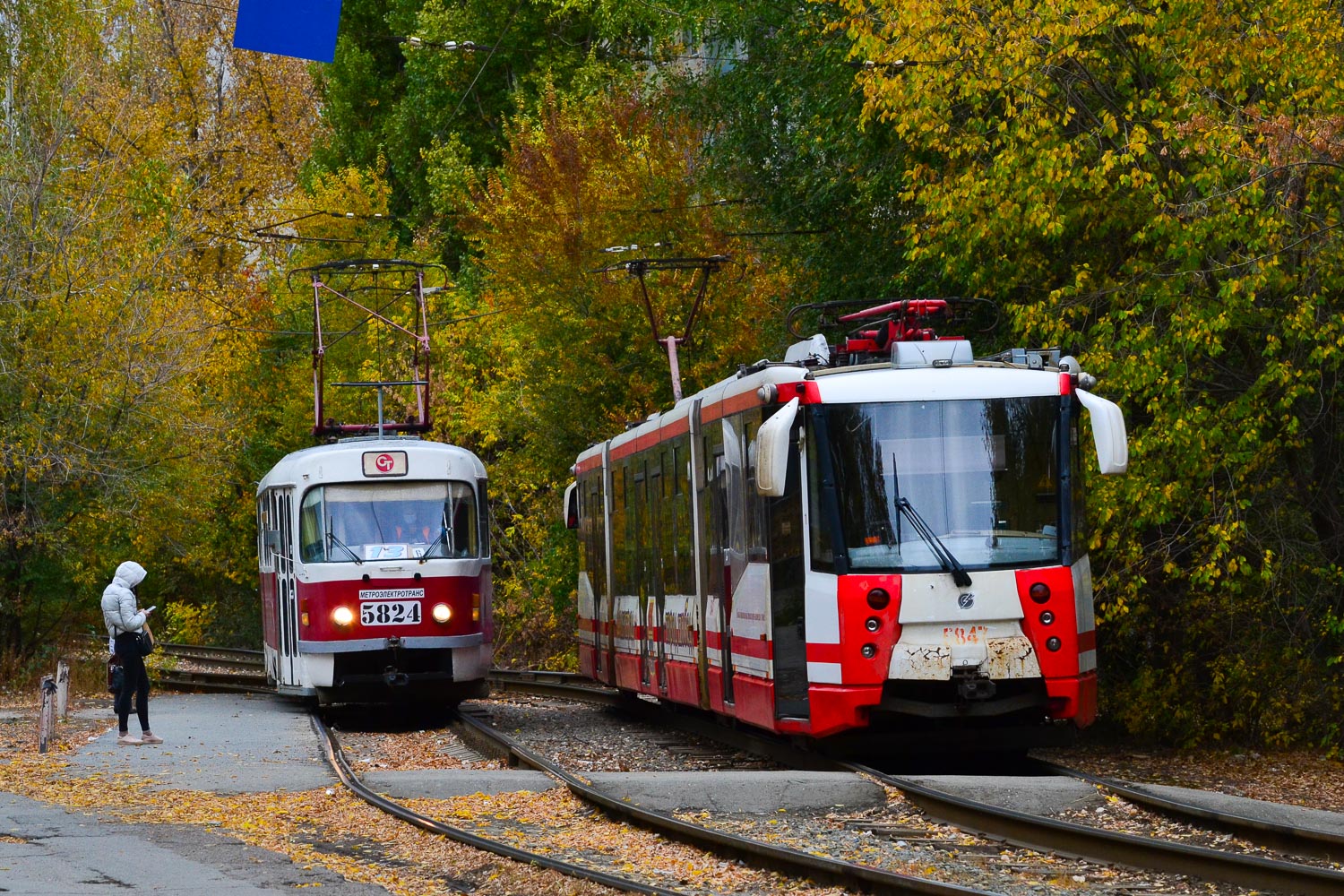 Волгоград, Tatra T3SU № 5824; Волгоград, 71-154 (ЛВС-2009) № 5847
