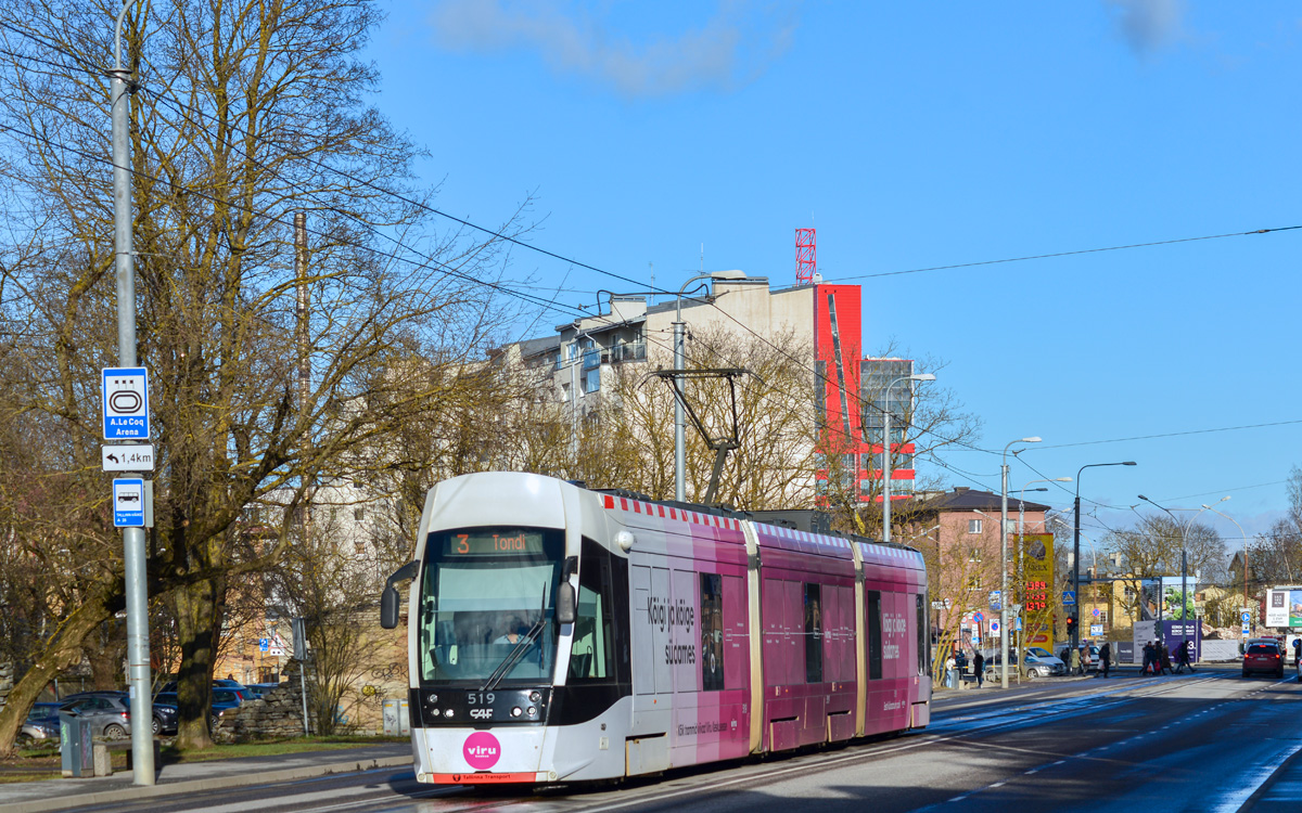 Таллин, CAF Urbos AXL № 519