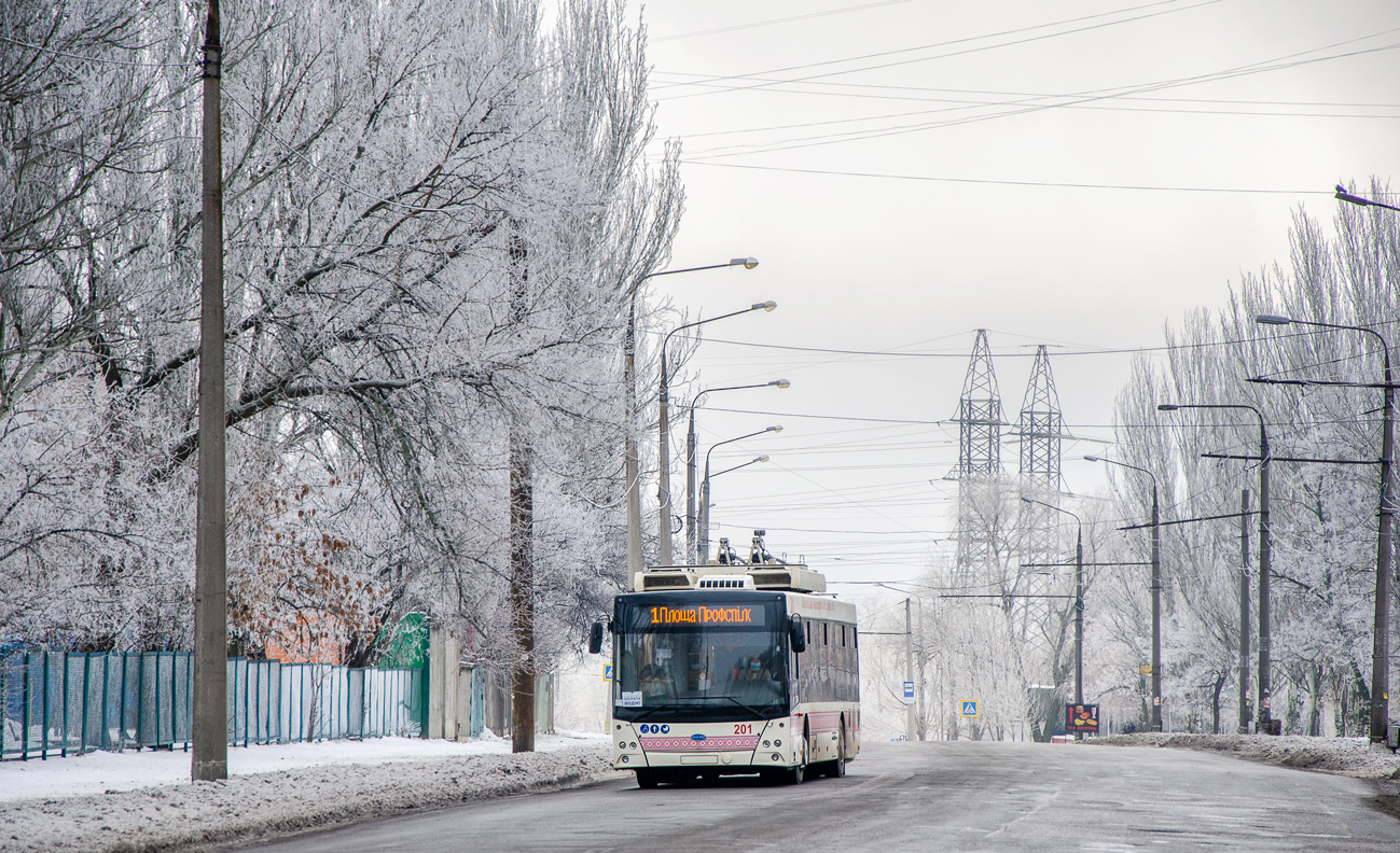 Zaporižžja, Dnipro T203 № 201; Zaporižžja — Trolleybus line across Khortytsia Island