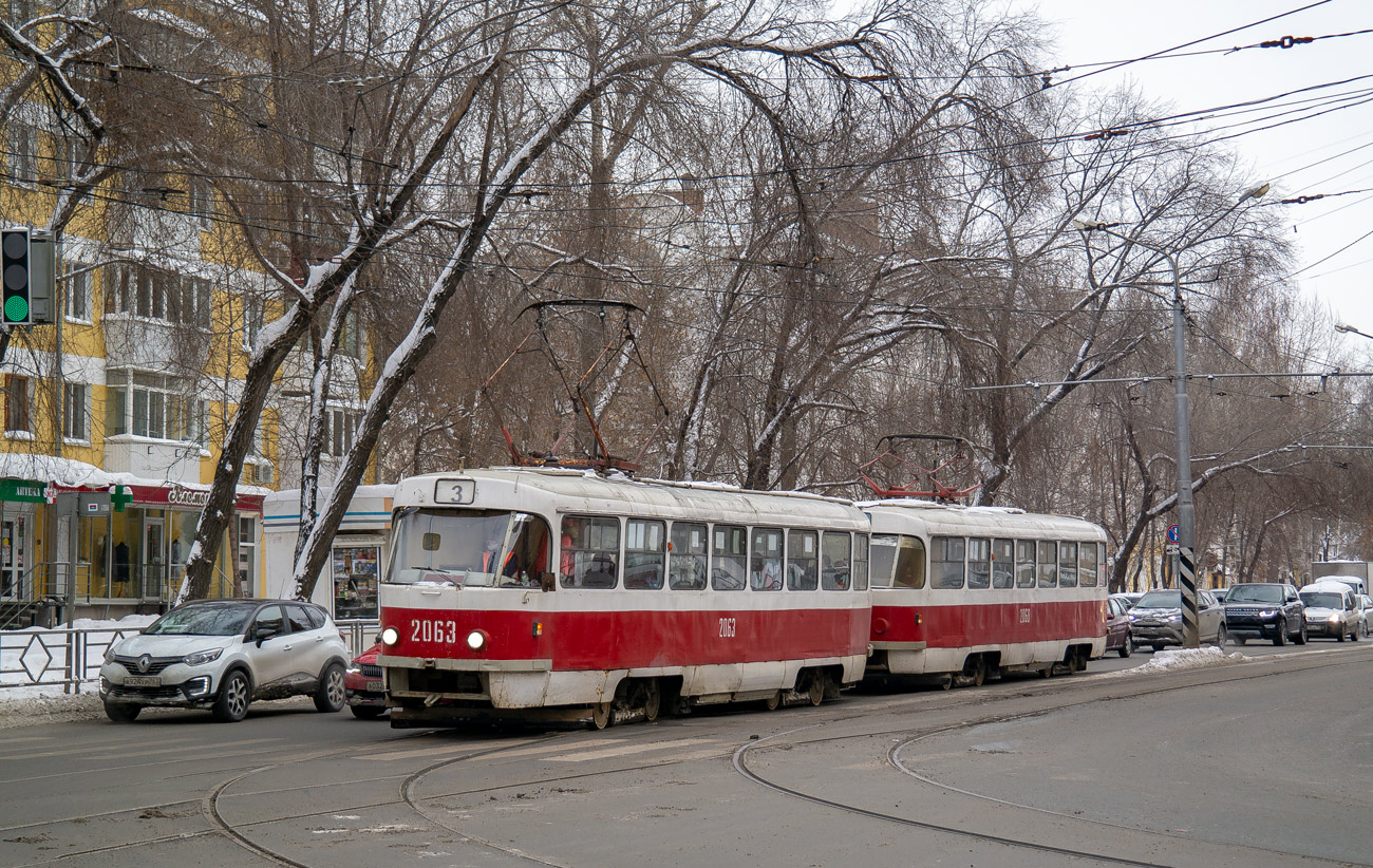 Самара, Tatra T3SU (двухдверная) № 2063