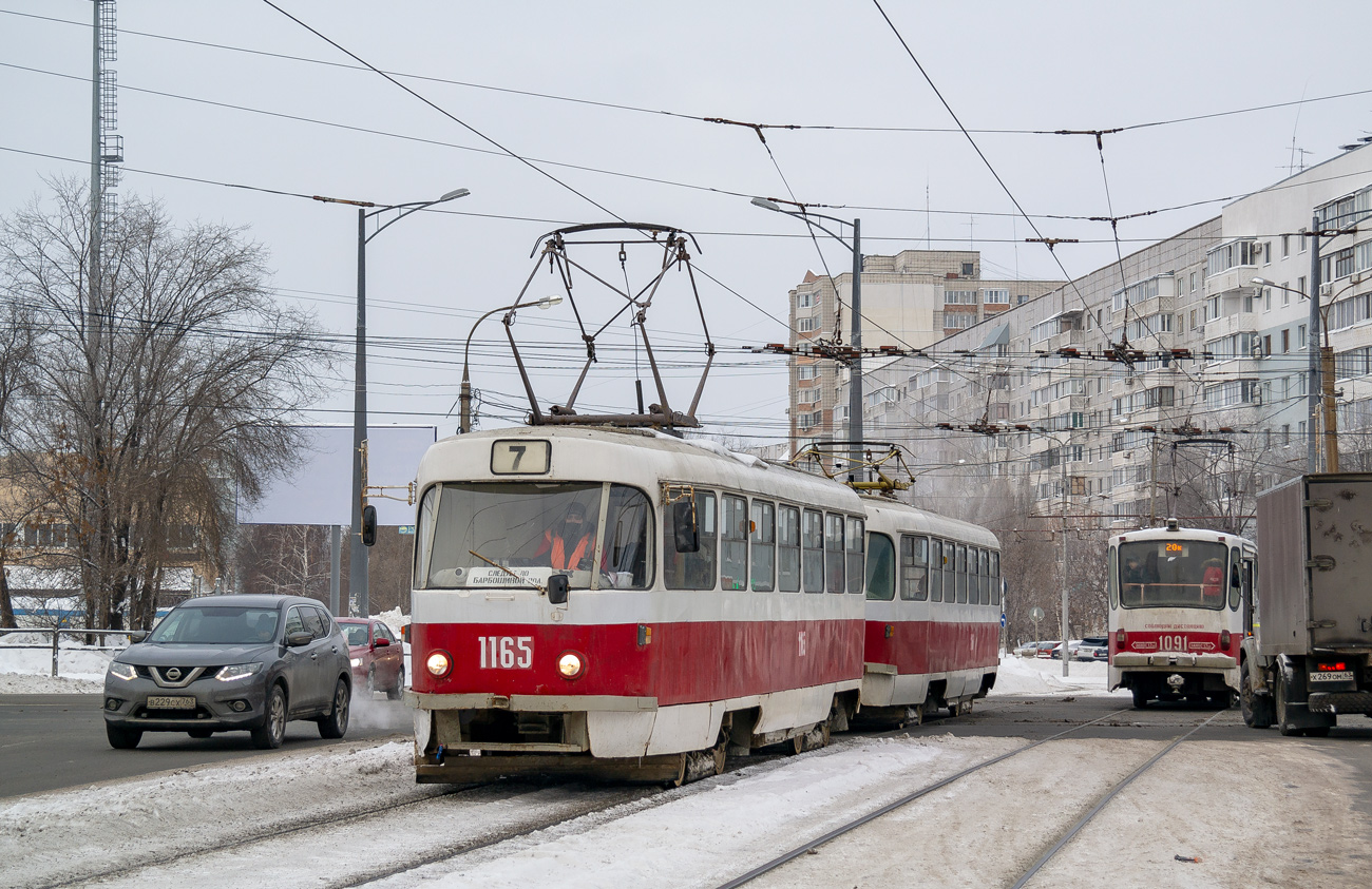 Самара, Tatra T3SU (двухдверная) № 1165
