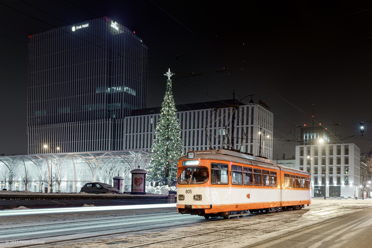 Лодзь, Duewag GT6 № 805