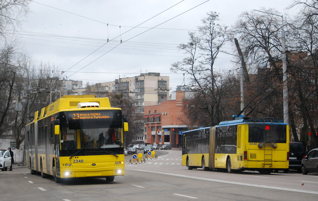 Киев, Богдан Т90117 № 2340; Киев, ЛАЗ E301D1 № 2640
