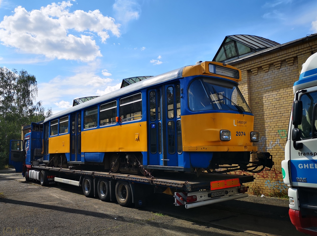 Лейпциг, Tatra T4D-M2 № 2074; Лейпциг — Отправка трамваев Tatra в Украину (Днепр)