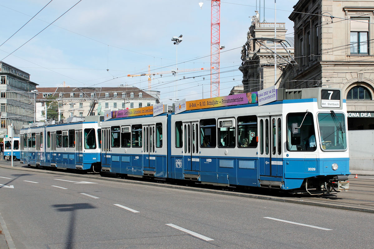 Цюрих, SWS/SWP/BBC Be 4/6 "Tram 2000" № 2029; Цюрих, SWS/SWP/BBC Be 4/6 "Tram 2000" № 2036