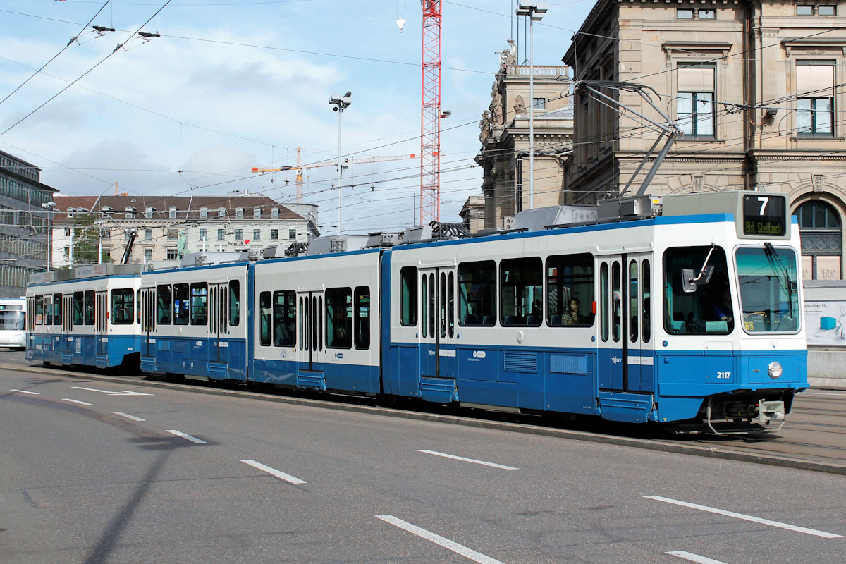 Цюрих, SWP/SIG/ABB Be 4/8 "Tram 2000 Sänfte" № 2117