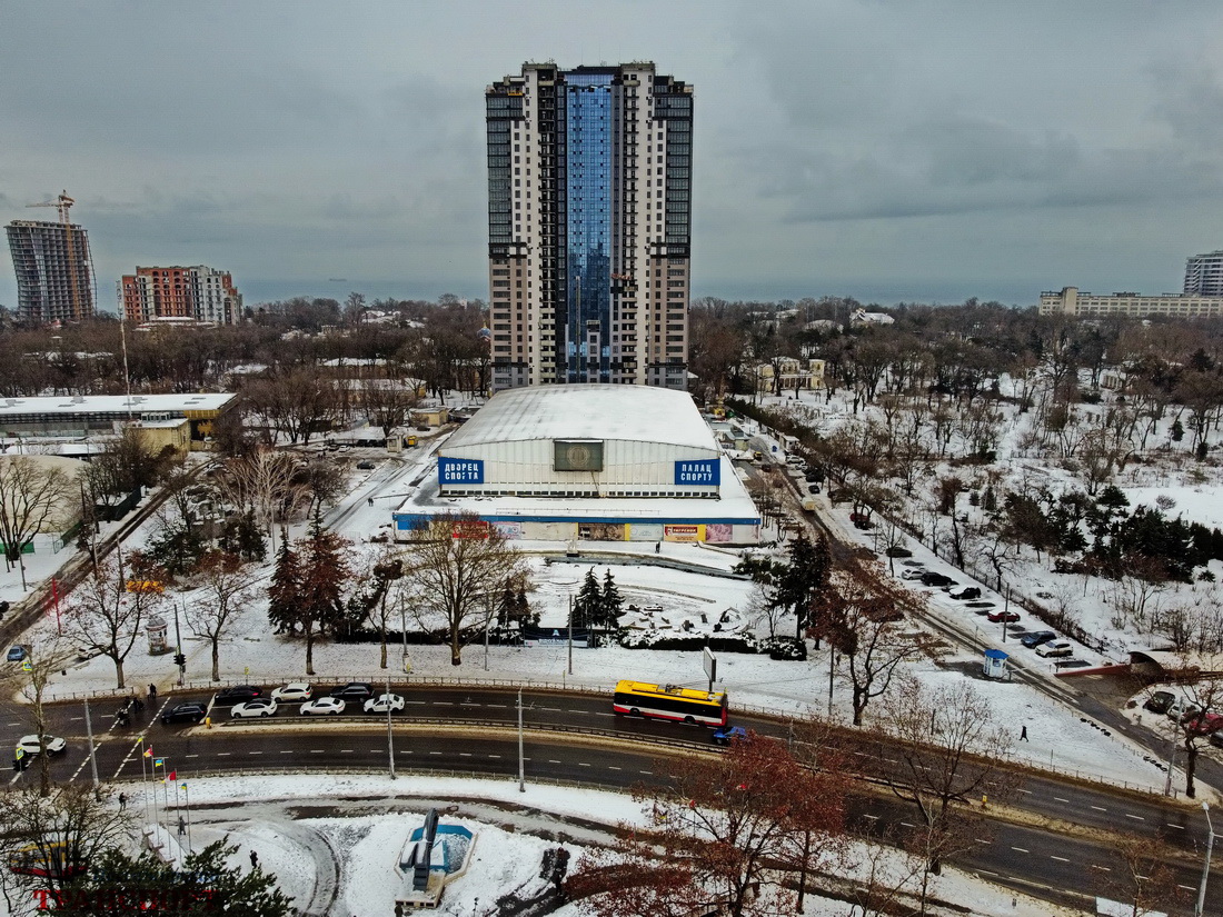 Одесса — Электротранспорт Одессы с высоты