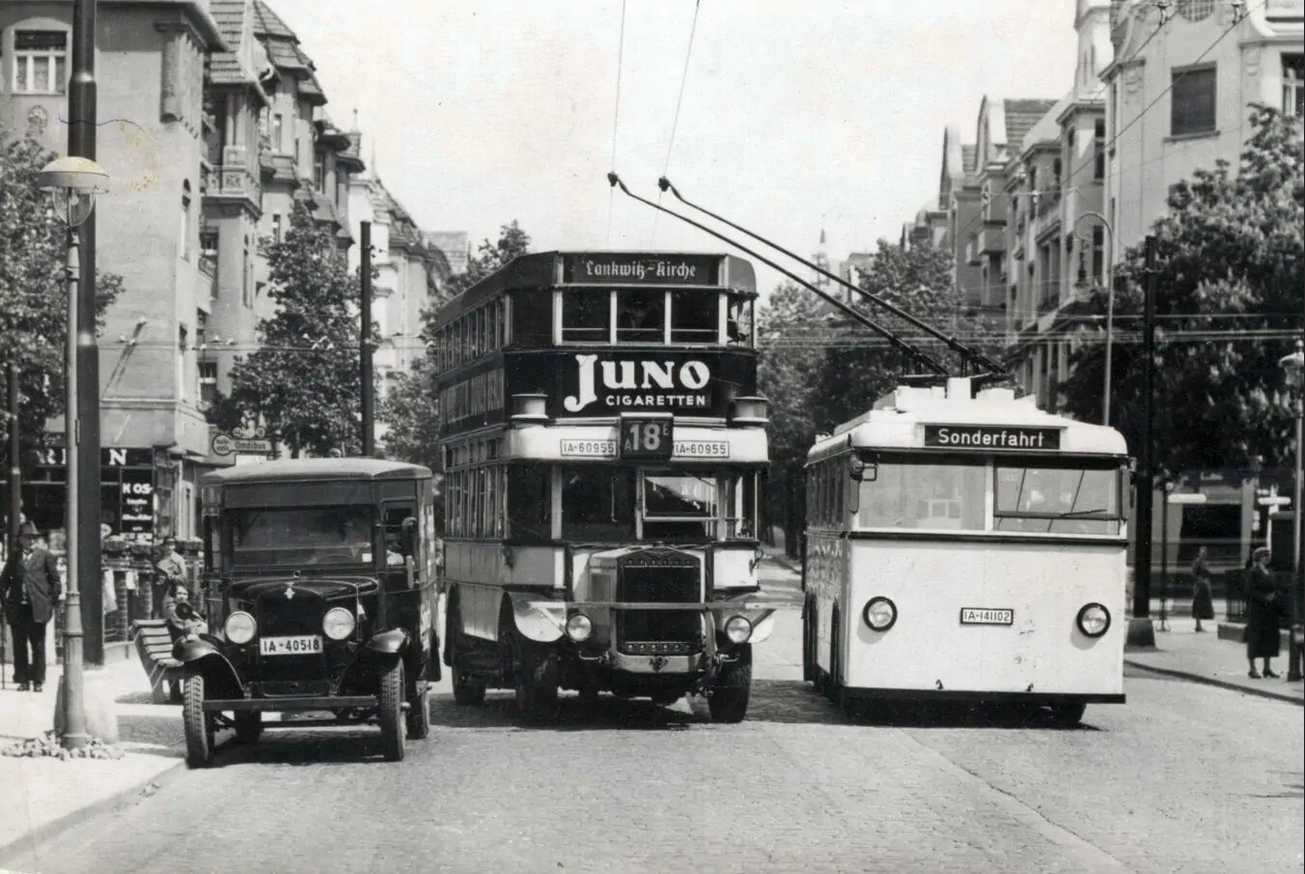 Берлин — Исторические фотографии; Берлин — Троллейбусные линии и инфраструктура