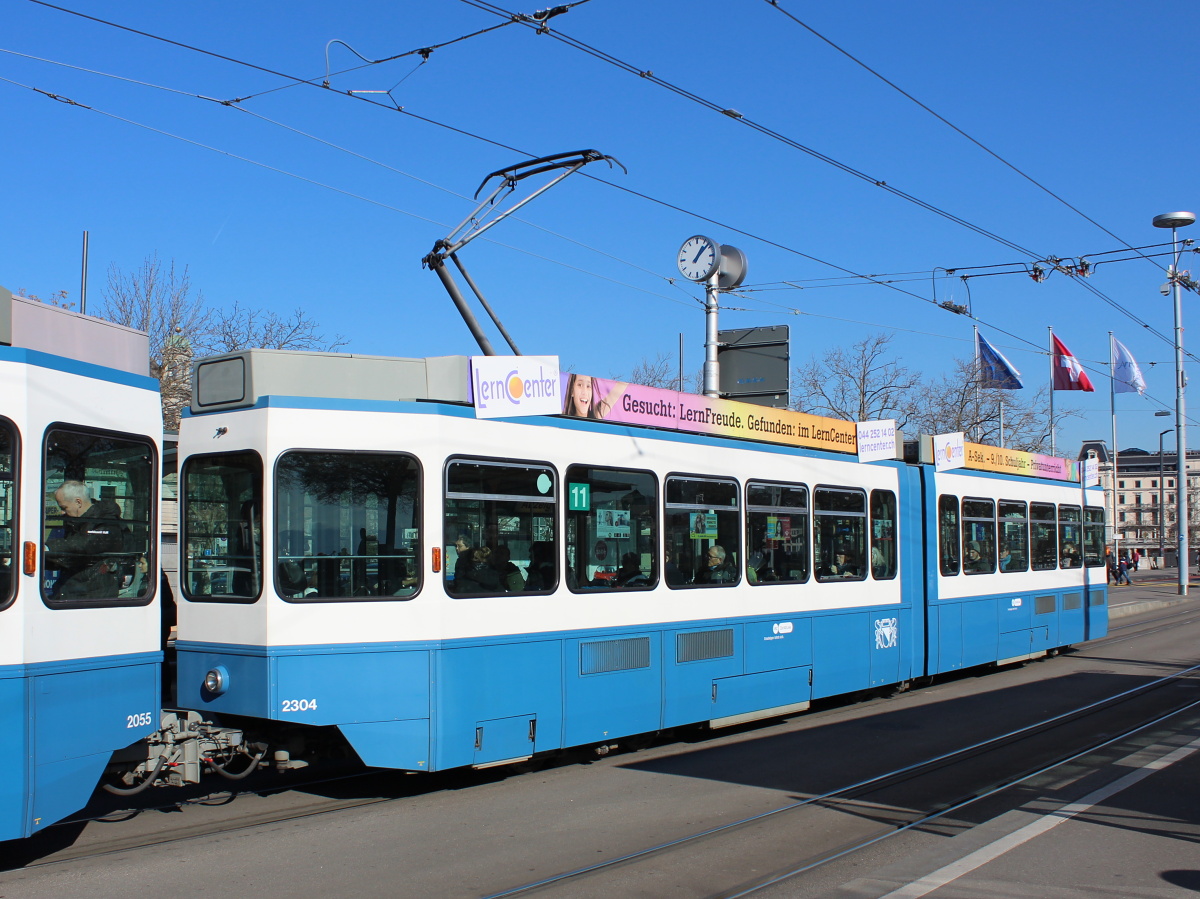 Цюрих, SWS/SWP/BBC Be 4/6 "Tram 2000" (без кабины) № 2304