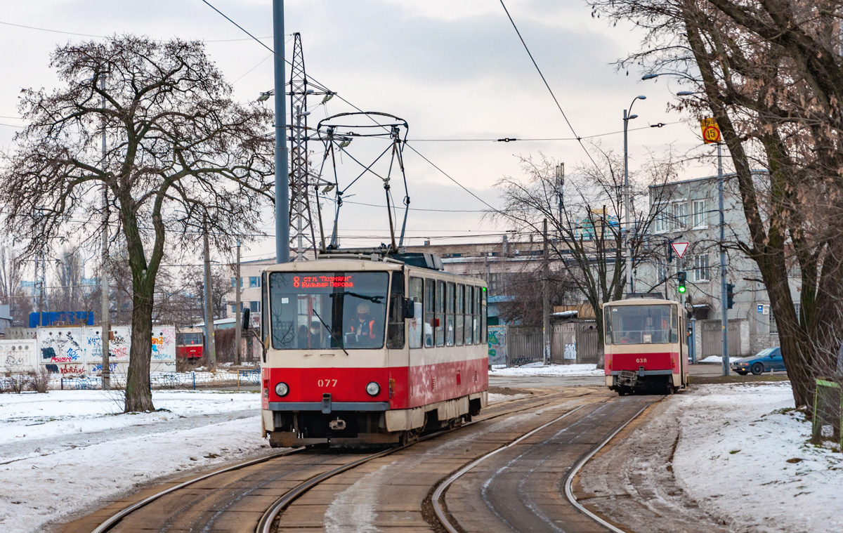 Киев, Tatra T6B5SU № 077