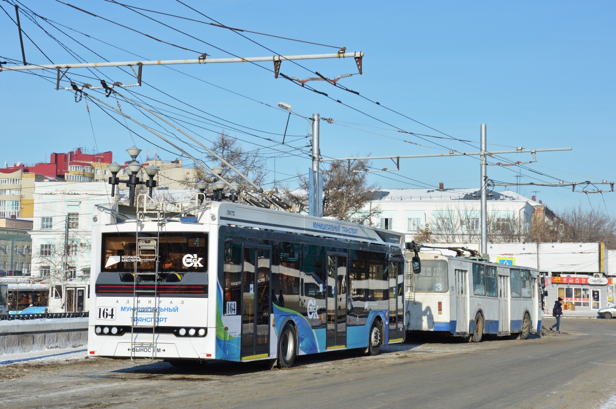 Omsk, PKTS-6281.00 “Admiral” № 164; Omsk, ZiU-682G [G00] № 130
