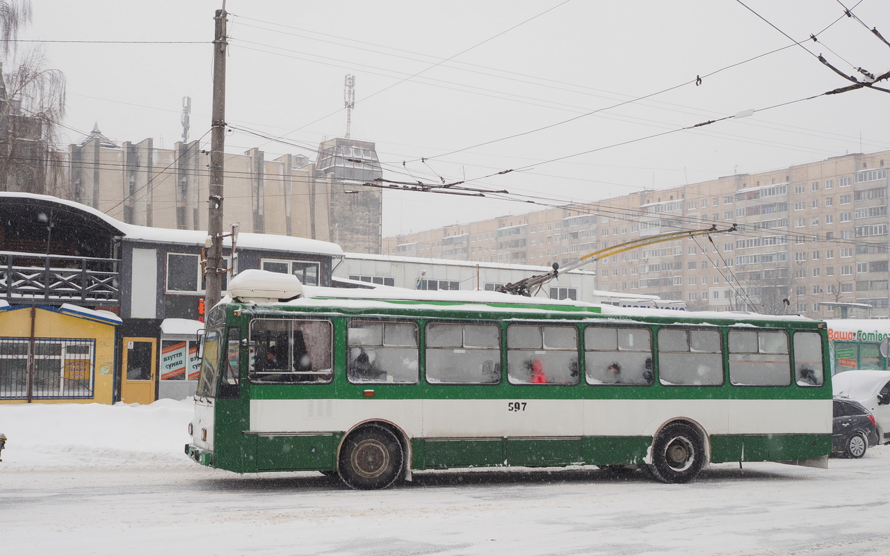 Львов, Škoda 14TrM № 597