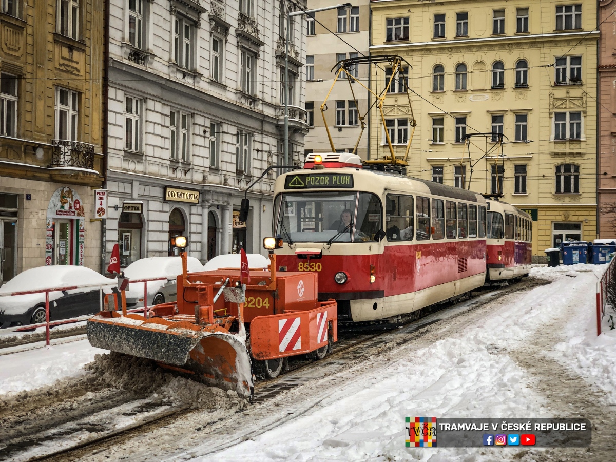 Прага, PSP 01 № 8204; Прага, Tatra T3R.P № 8530