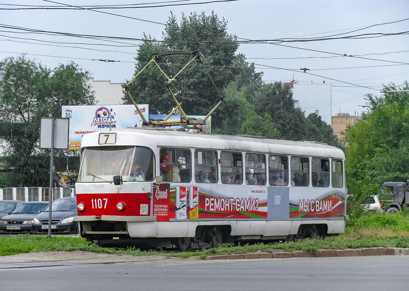 Самара, Tatra T3SU (двухдверная) № 1107