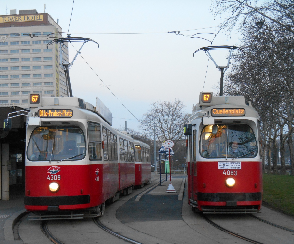 Вена, Lohner Type E2 № 4309; Вена, SGP Type E2 № 4083