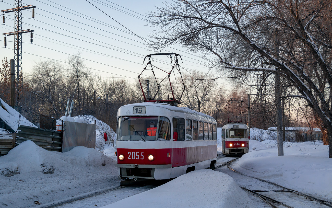 Самара, Tatra T3SU (двухдверная) № 2055