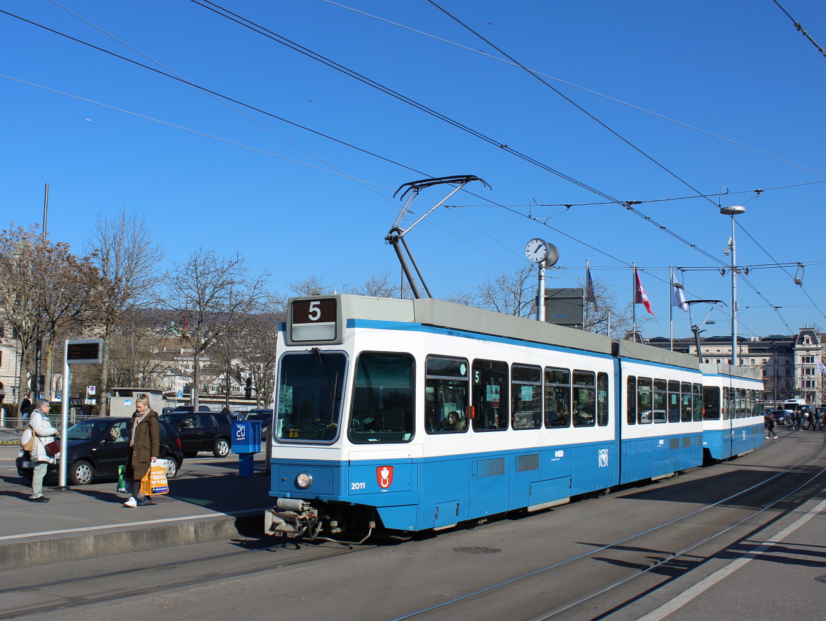 Цюрих, SWS/SWP/BBC Be 4/6 "Tram 2000" № 2011
