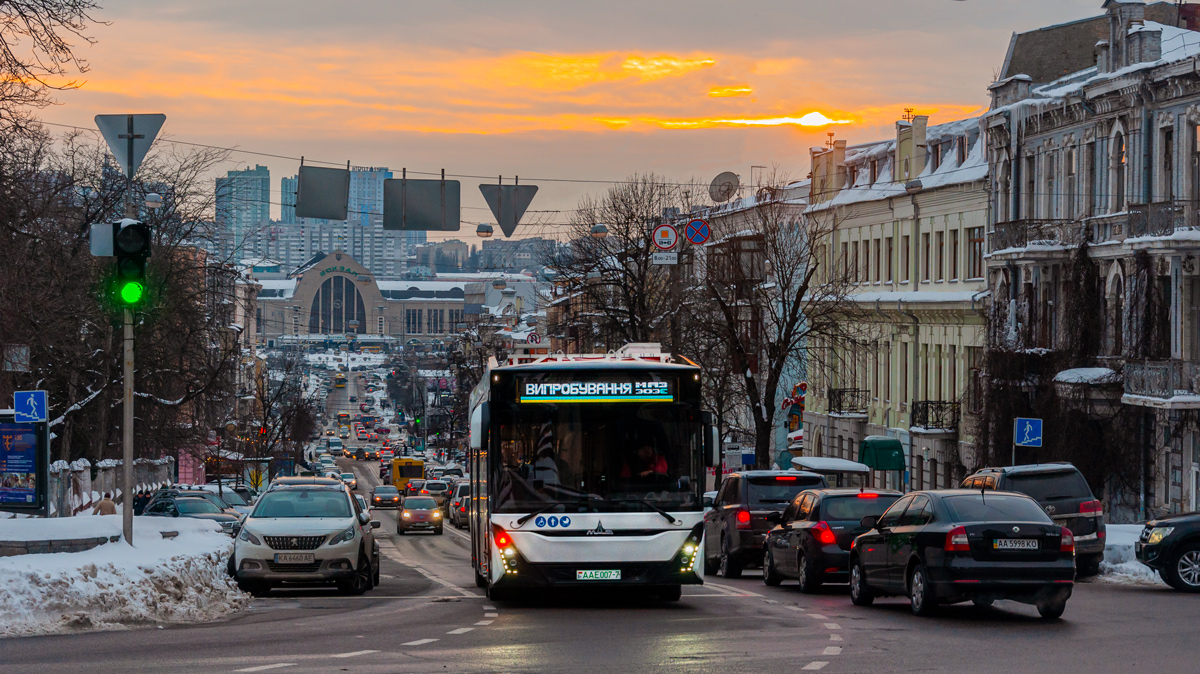 Минск, МАЗ-303Е10 № АА Е007-7; Киев — Испытания электробуса МАЗ-303Е