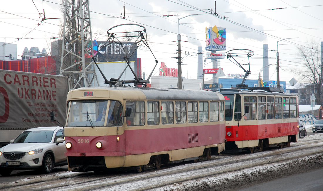 Киев, Tatra T3P № 5916