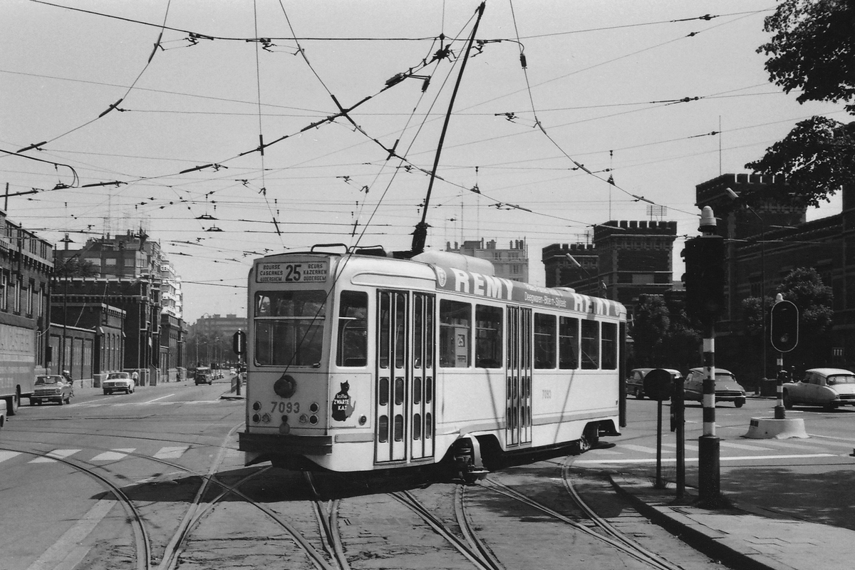 Брюссель, BN PCC серия 7000 № 7093; Брюссель — Инциденты / аварии; Брюссель — Старые фотографии MIVB / STIB
