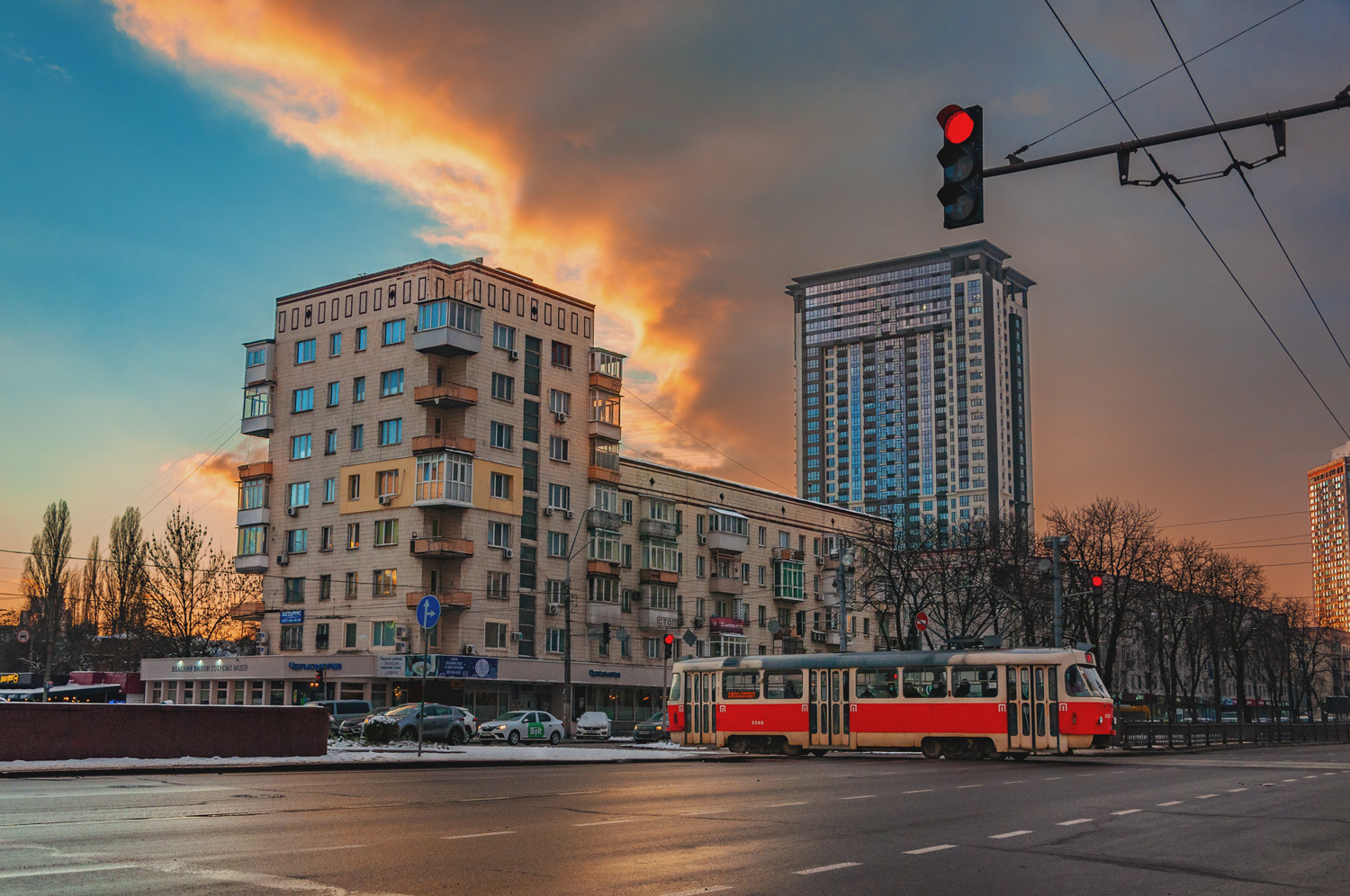 Kiova — Tramway lines: Podilske depot network — west, south