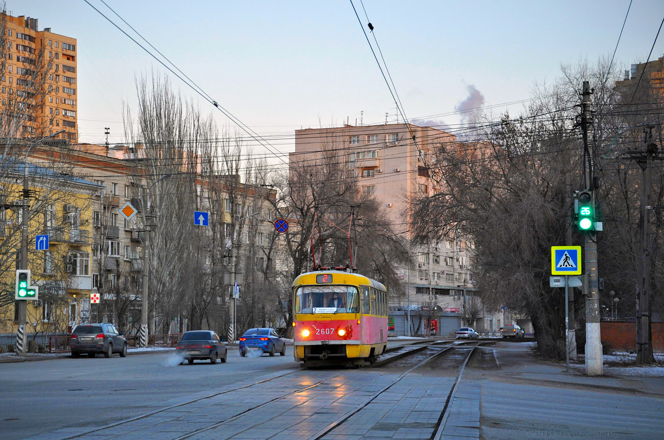 Волгоград, Tatra T3SU (двухдверная) № 2607