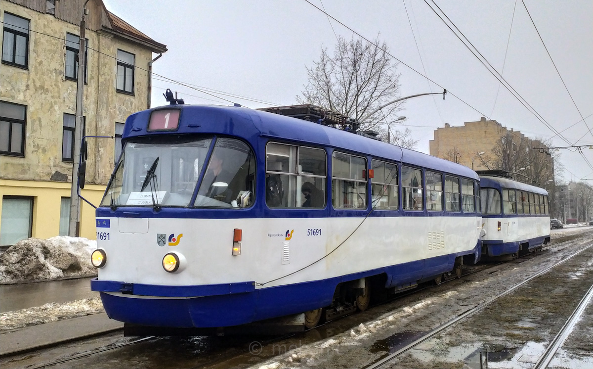 Рига, Tatra T3A № 51691