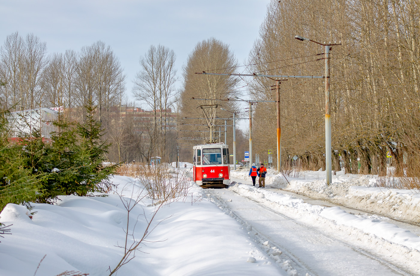 Ярославль, 71-605 (КТМ-5М3) № 44; Ярославль — 26.02.2021 Последствия ледяного дождя