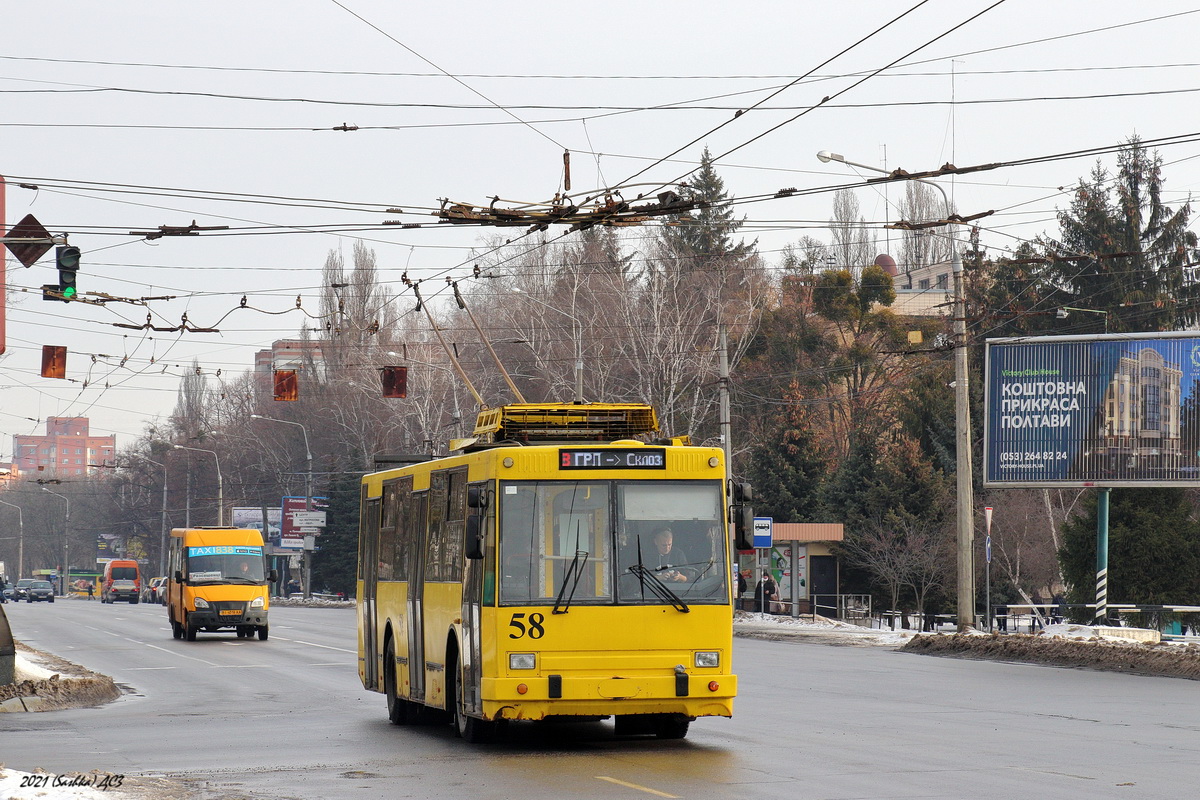 Полтава, ЮМЗ Т1Р (Т2П) № 58