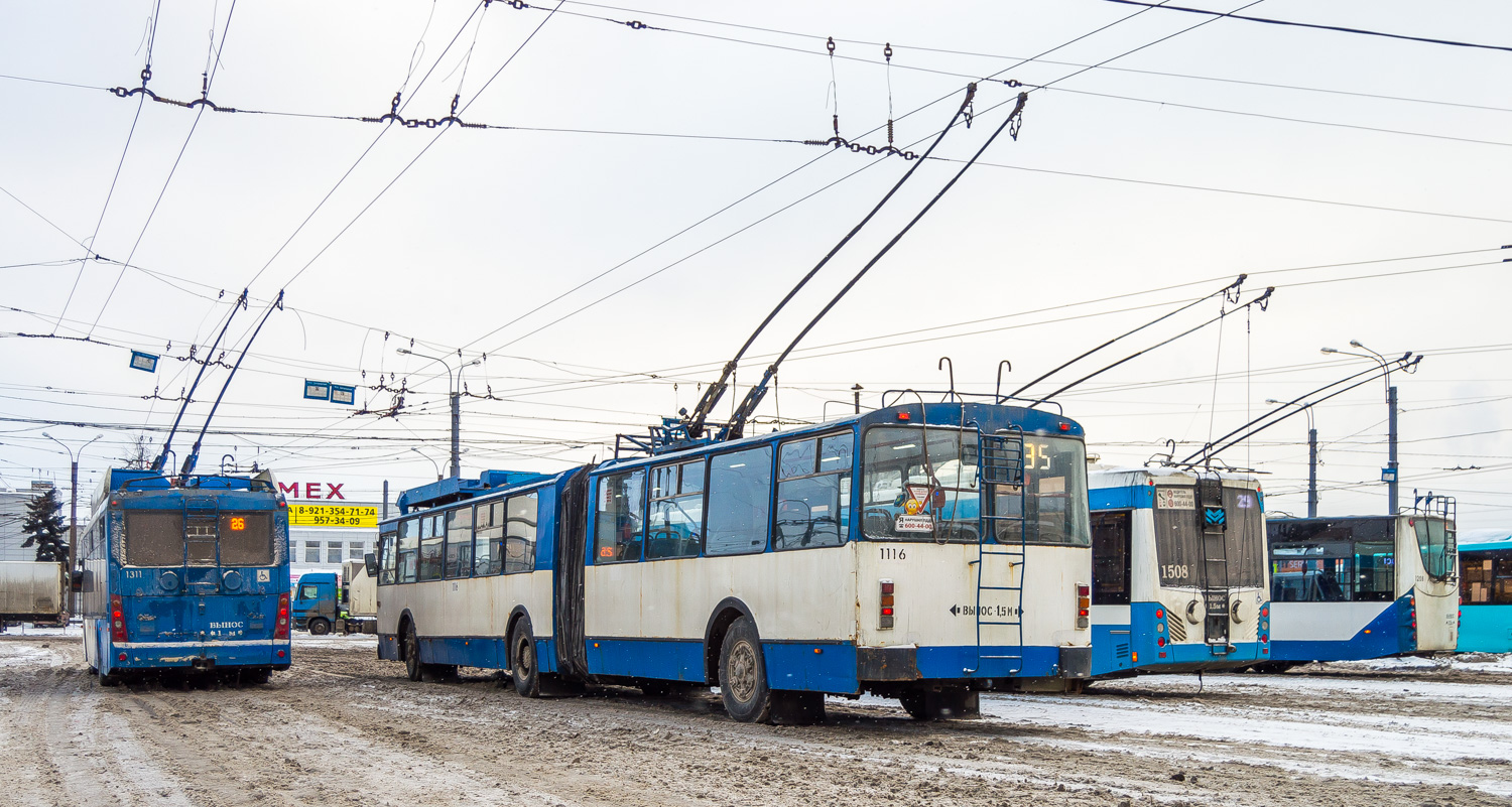 Sanktpēterburga, Trolza-5265.00 “Megapolis” № 1311; Sanktpēterburga, ZiU-683BM1 № 1116