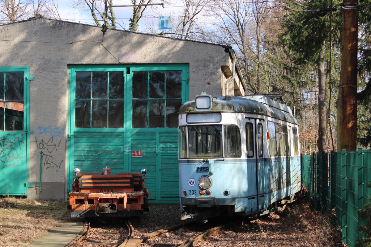 Schöneiche – Rüdersdorf, Snow removal car № A94b; Schöneiche – Rüdersdorf, Duewag GT6 № (232)