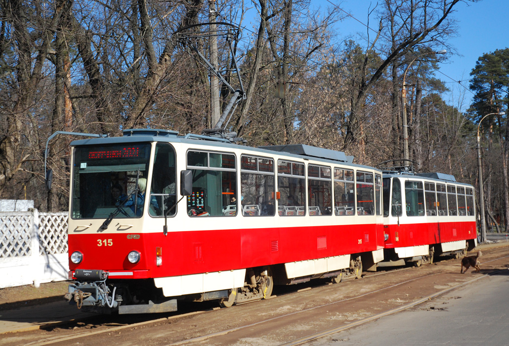 Kiiev, Tatra T6A5 № 315; Kiiev — Trip by the trams Tatra T6A5 and BKM 843 on 06th March 2021