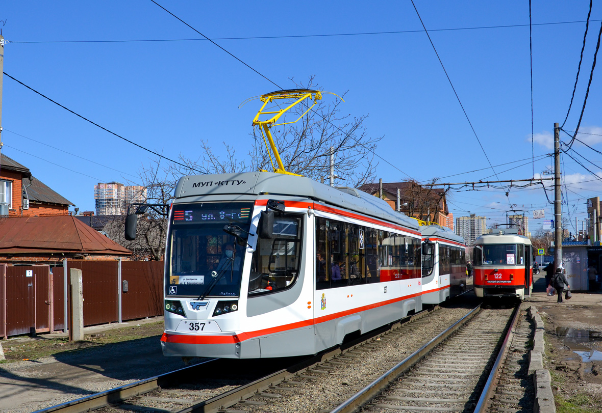 Krasnodar, 71-623-04 № 357; Krasnodar, Tatra T3SU GOH TRZ № 122 Krasnodar, 71-623-04 № 357; Krasnodar, Tatra T3SU GOH TRZ № 122