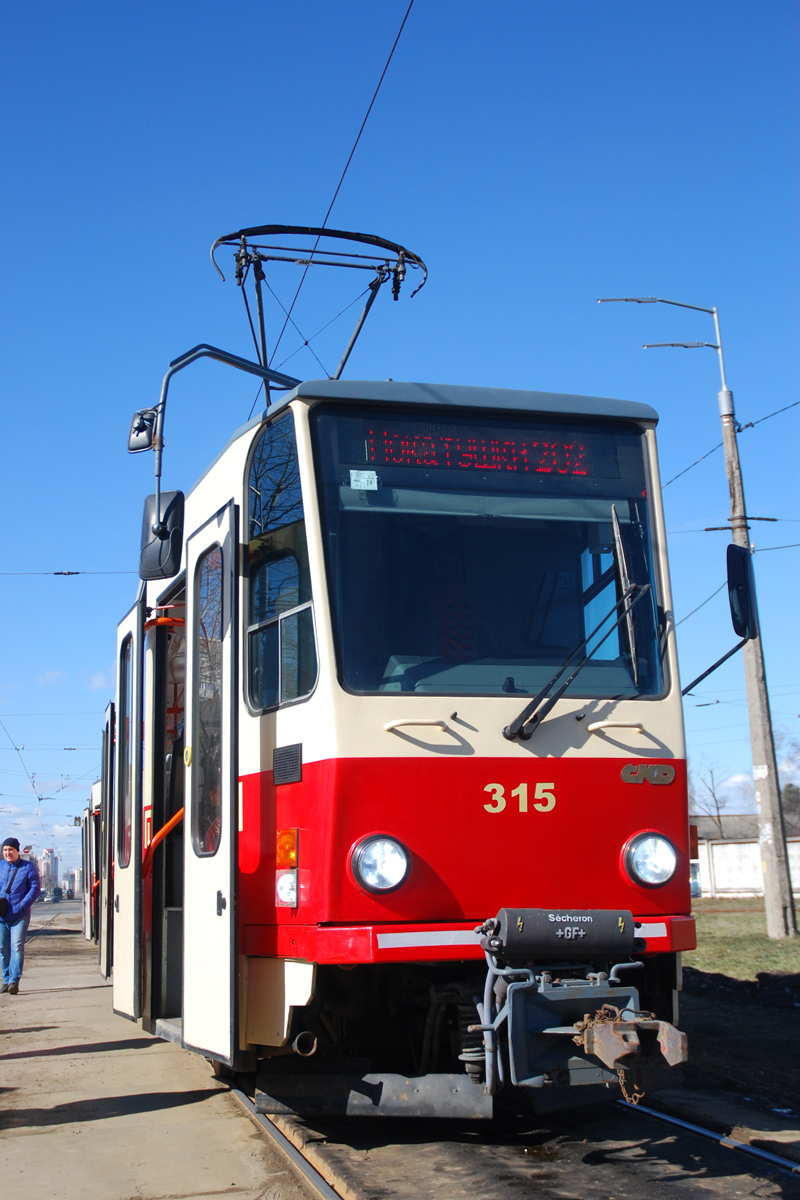 კიევი, Tatra T6A5 № 315; კიევი — Trip by the trams Tatra T6A5 and BKM 843 on 06th March 2021