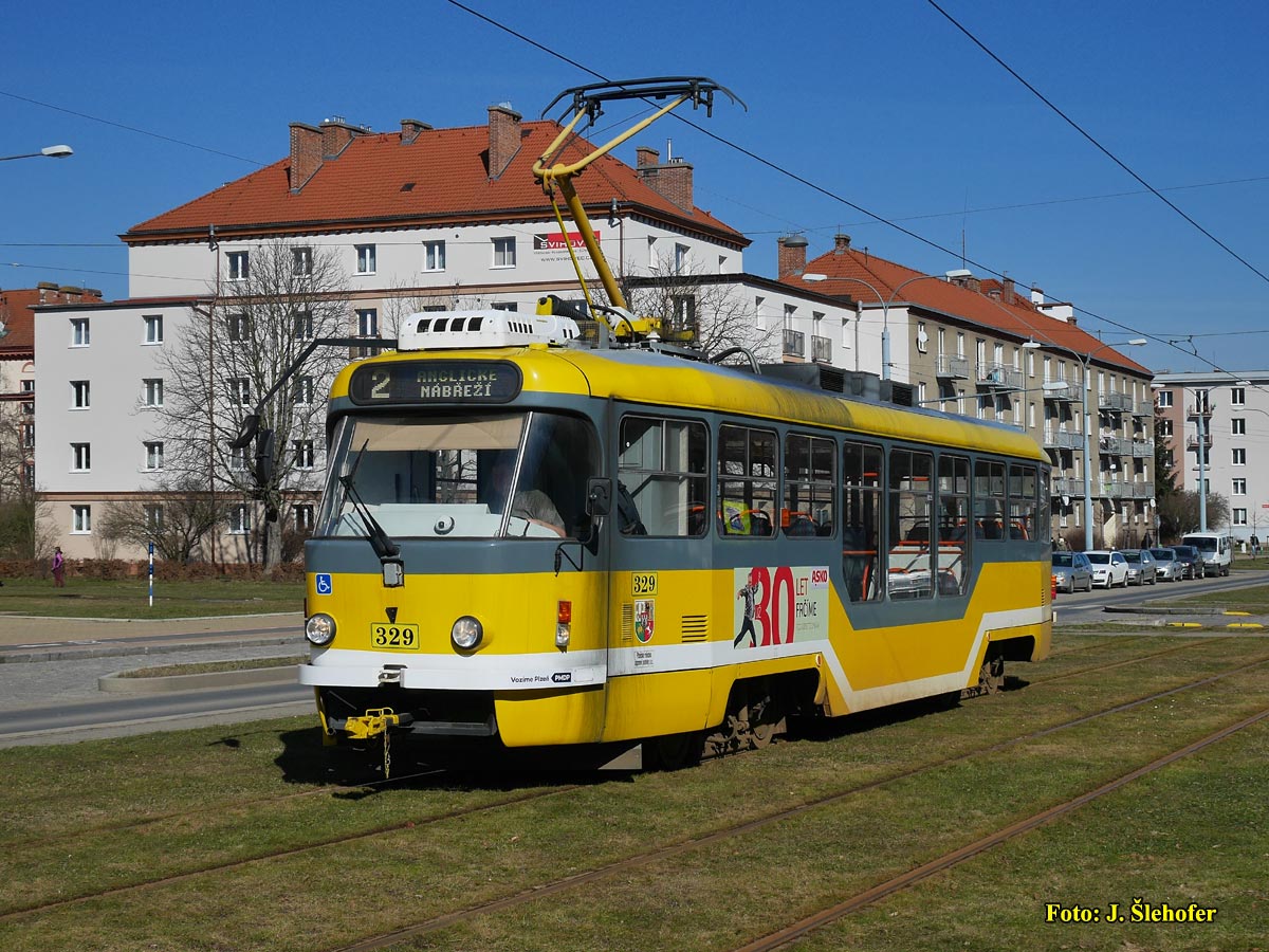 Пльзень, Tatra T3R.PLF № 329
